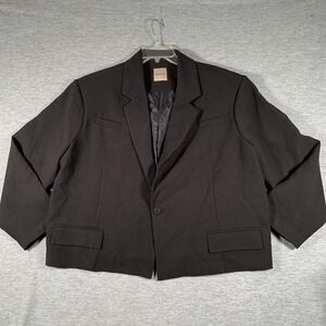 ORTTU Blazer Mens One Size Black Cropped Relaxed Fit Stretch Single Jacket